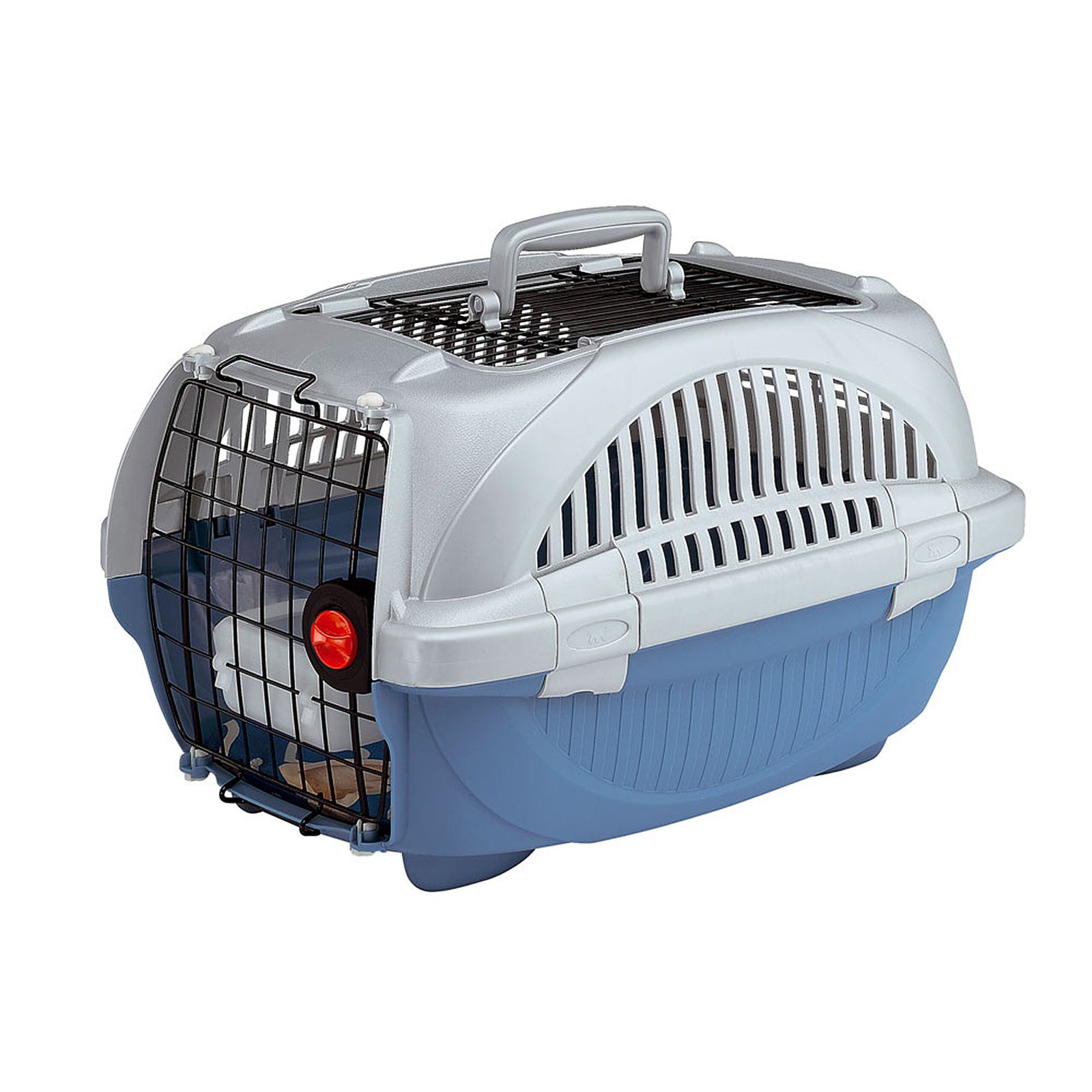 1-0180007264 Контейнер-переноска з відкидним верхом Ferplast Atlas 10 Open Deluxe 34х50.7х30 см Блакитний - Зображення 1