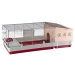 Велика клітка для кроликів Ferplast KROLIK 140 PLUS з дерев'яним будиночком 162 x 60 x h 50 cm